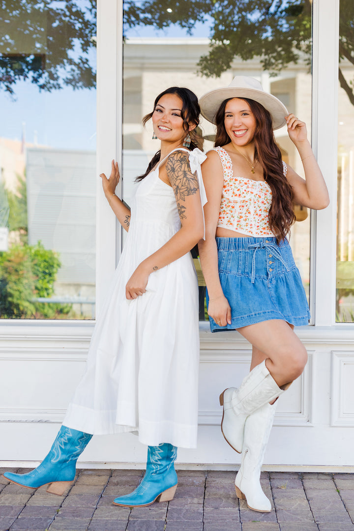 The Just Peachy Floral Corset Top