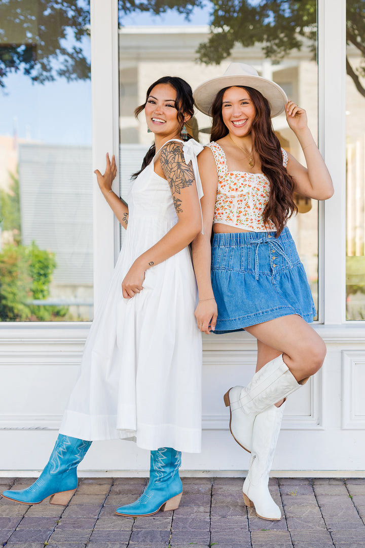 The Just Peachy Floral Corset Top