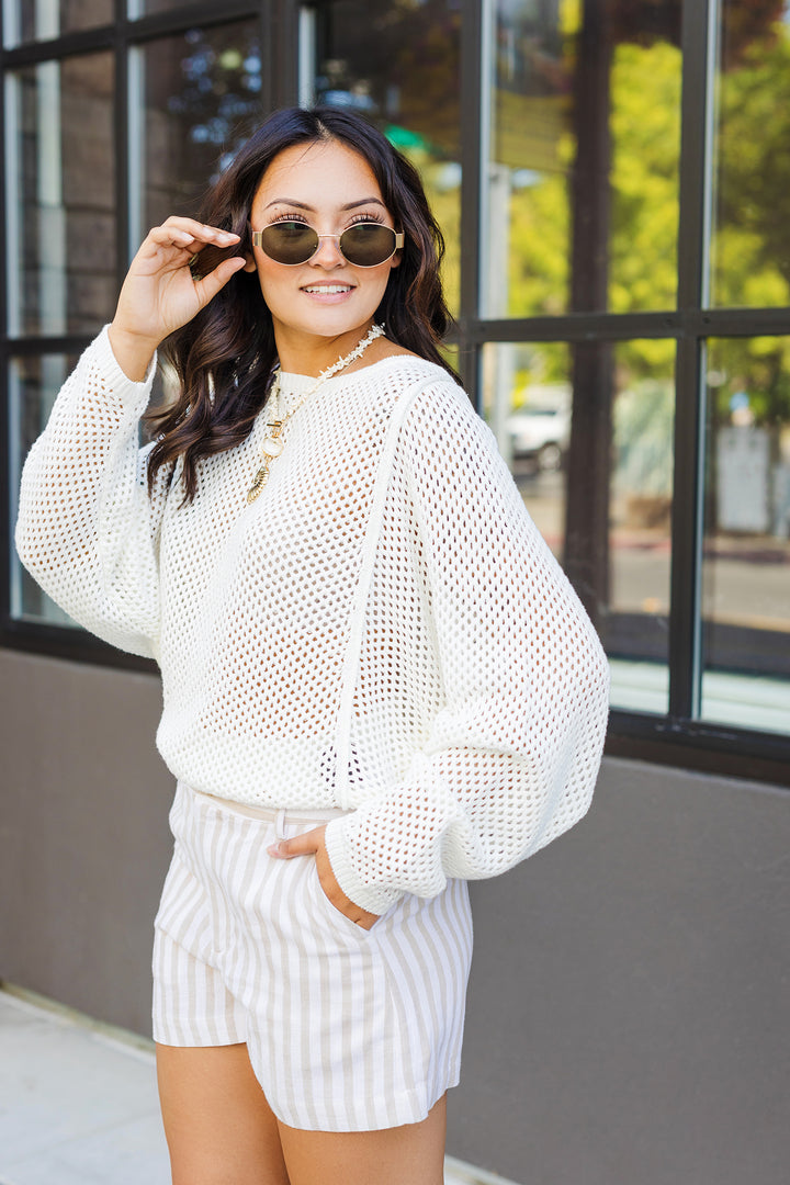 The Seas and Stripes Linen Shorts