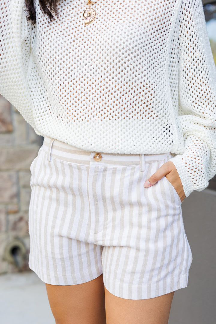 The Seas and Stripes Linen Shorts