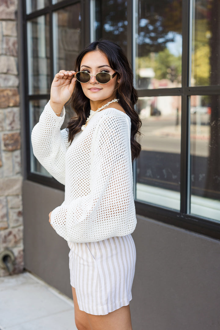 The Seas and Stripes Linen Shorts