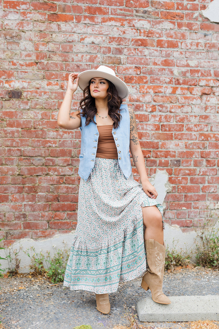 The Denim & Done Button-Up Vest