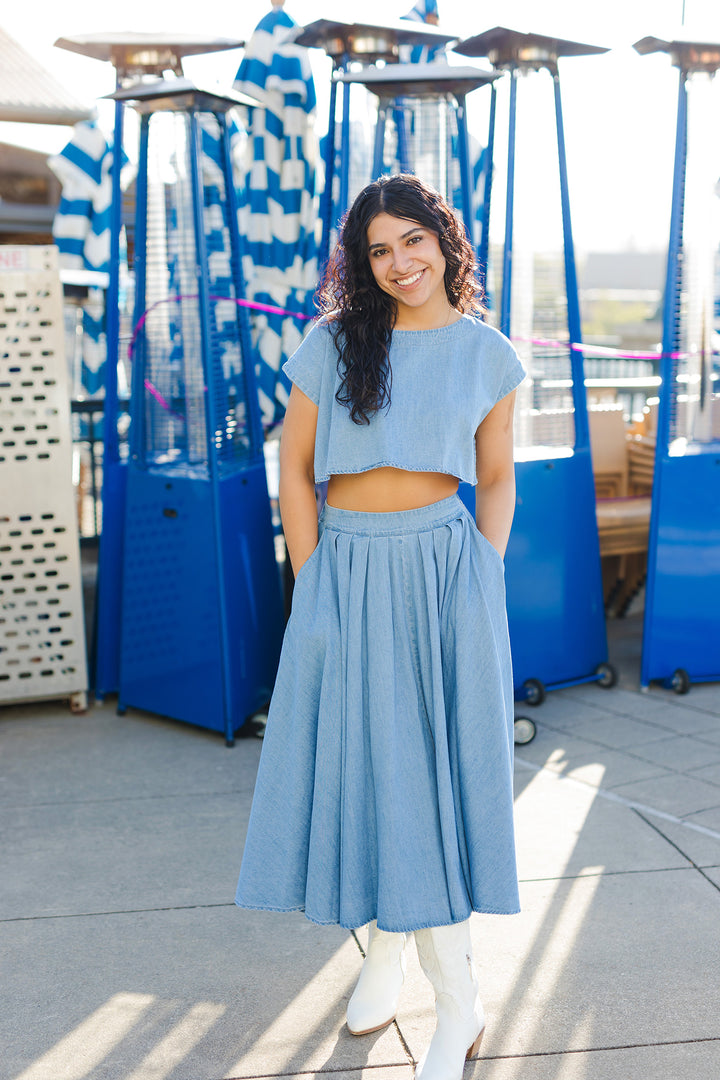The Cassie Linen Skirt Set