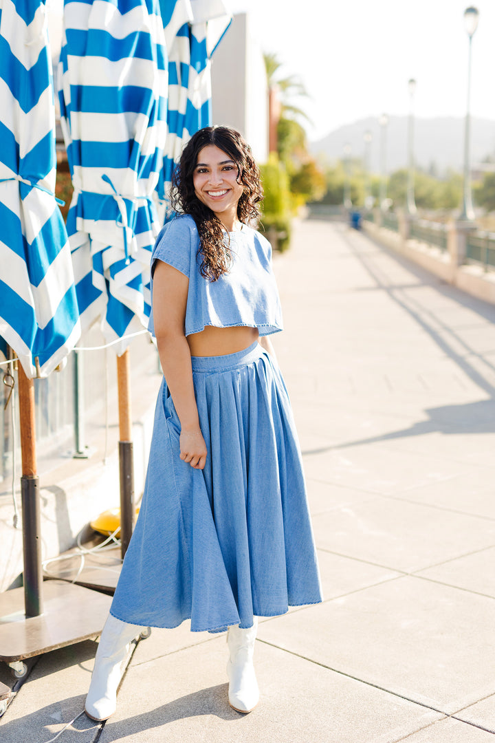 The Cassie Linen Skirt Set