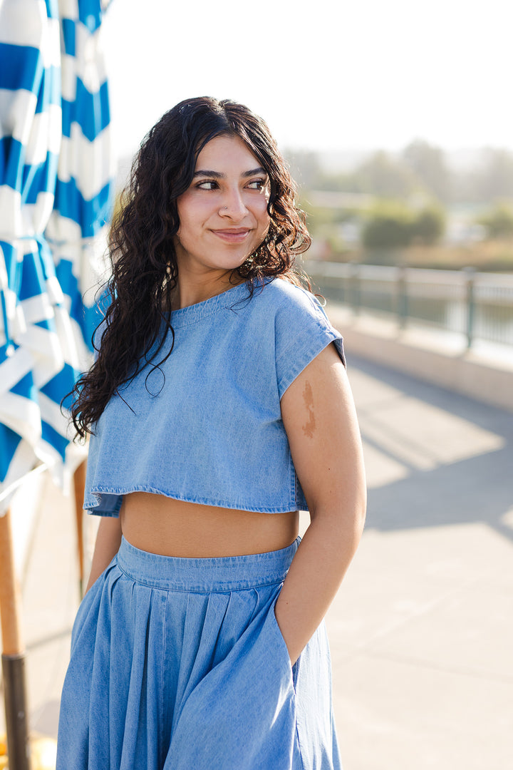 The Cassie Linen Skirt Set