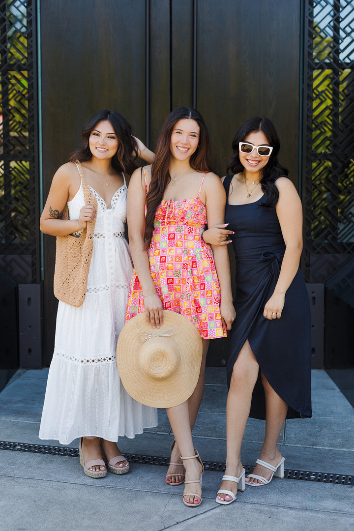 The Sunbeam Eyelet Lace Inset Tiered Maxi Dress