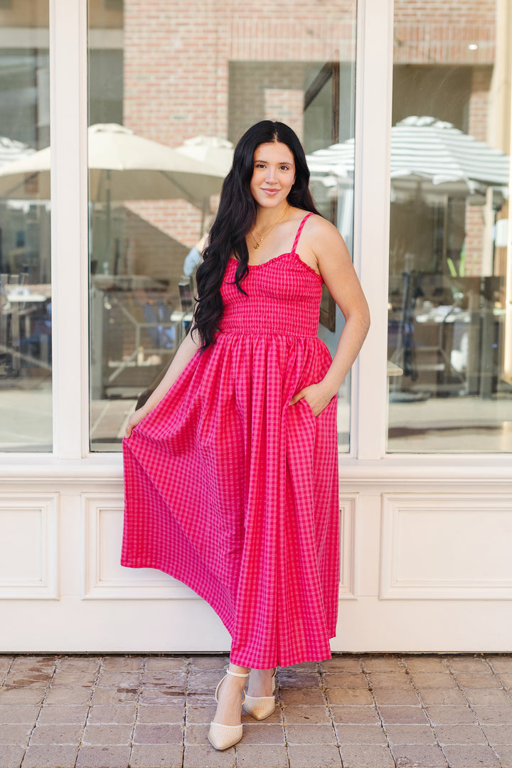 The Cherry On Top Gingham Maxi Dress
