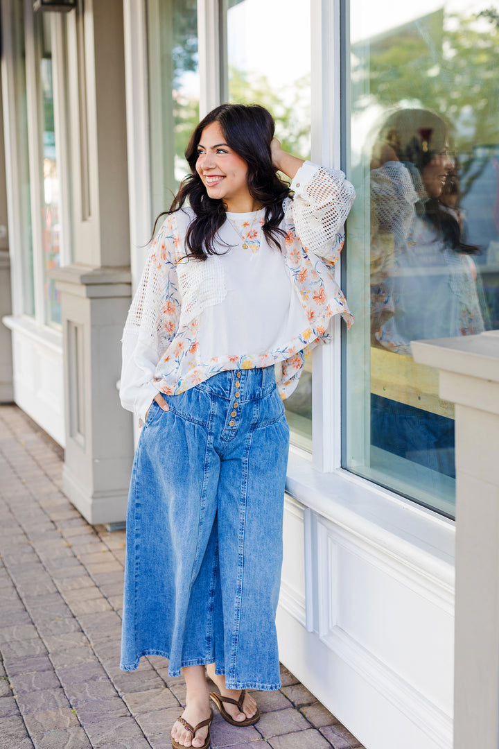 The Golden Hour Floral Long Sleeve Top