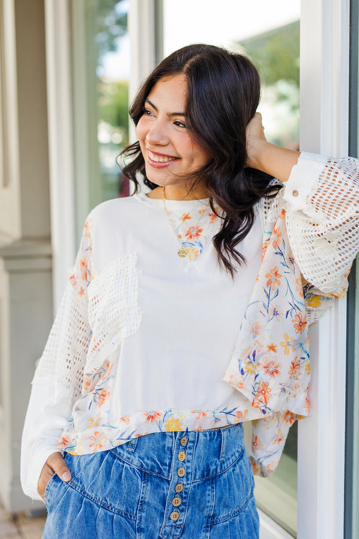 The Golden Hour Floral Long Sleeve Top