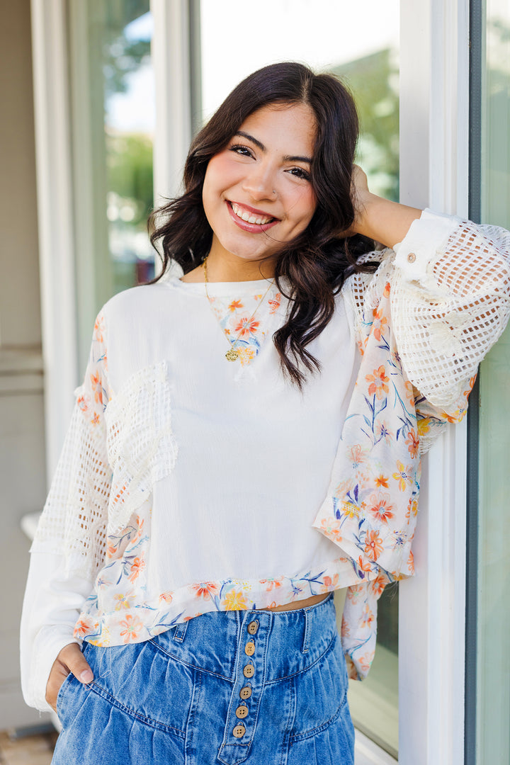 The Golden Hour Floral Long Sleeve Top