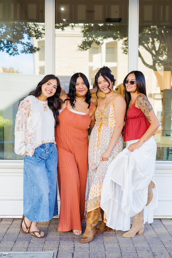 The Farmers Market Striped Linen Jumpsuit