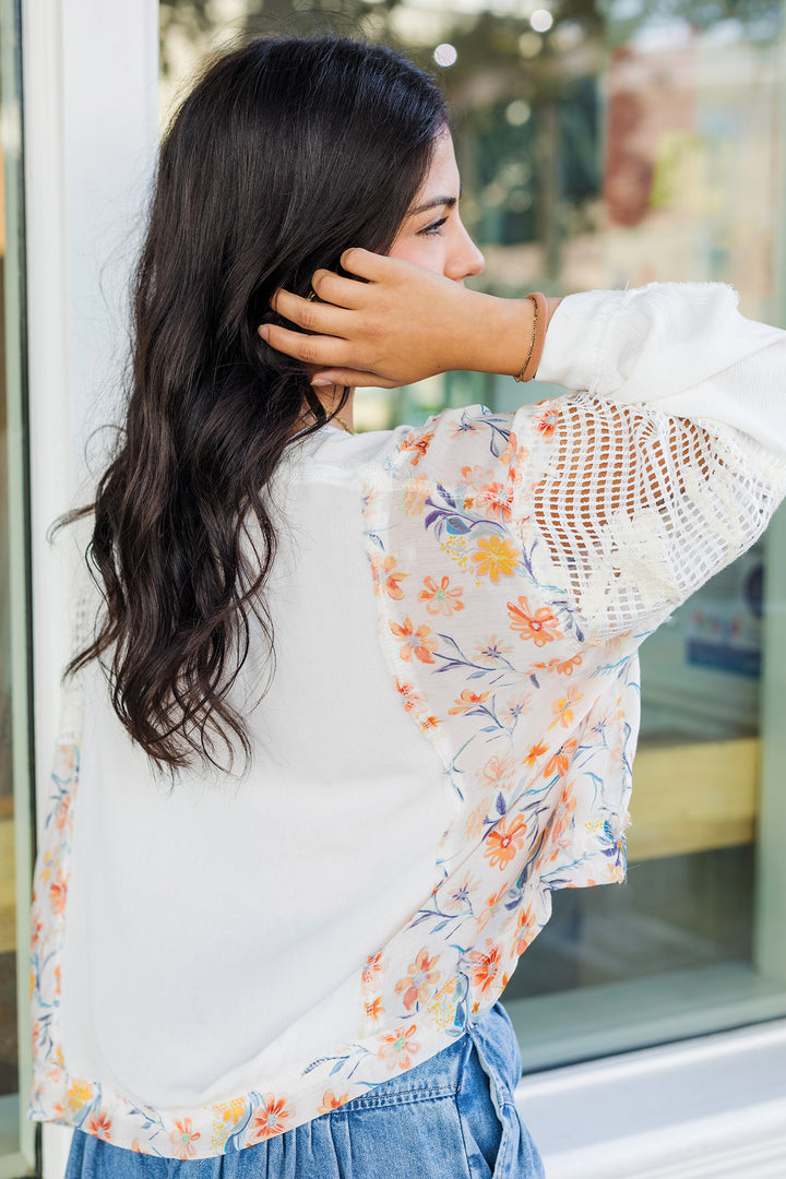 The Golden Hour Floral Long Sleeve Top