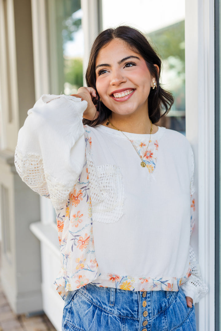 The Golden Hour Floral Long Sleeve Top