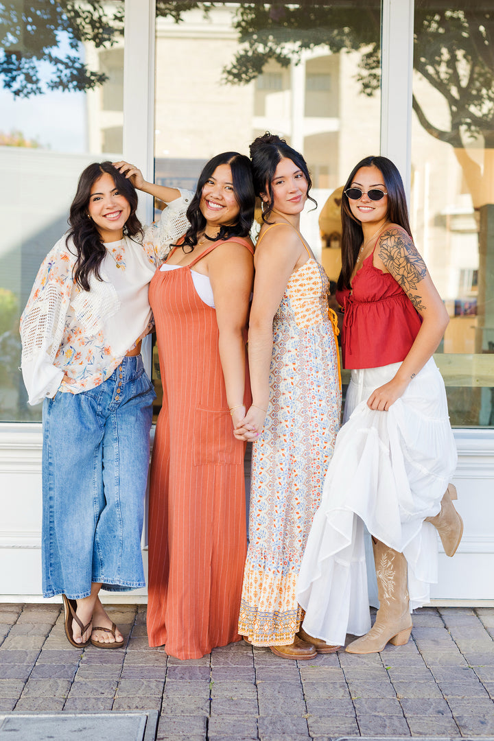 The Farmers Market Striped Linen Jumpsuit