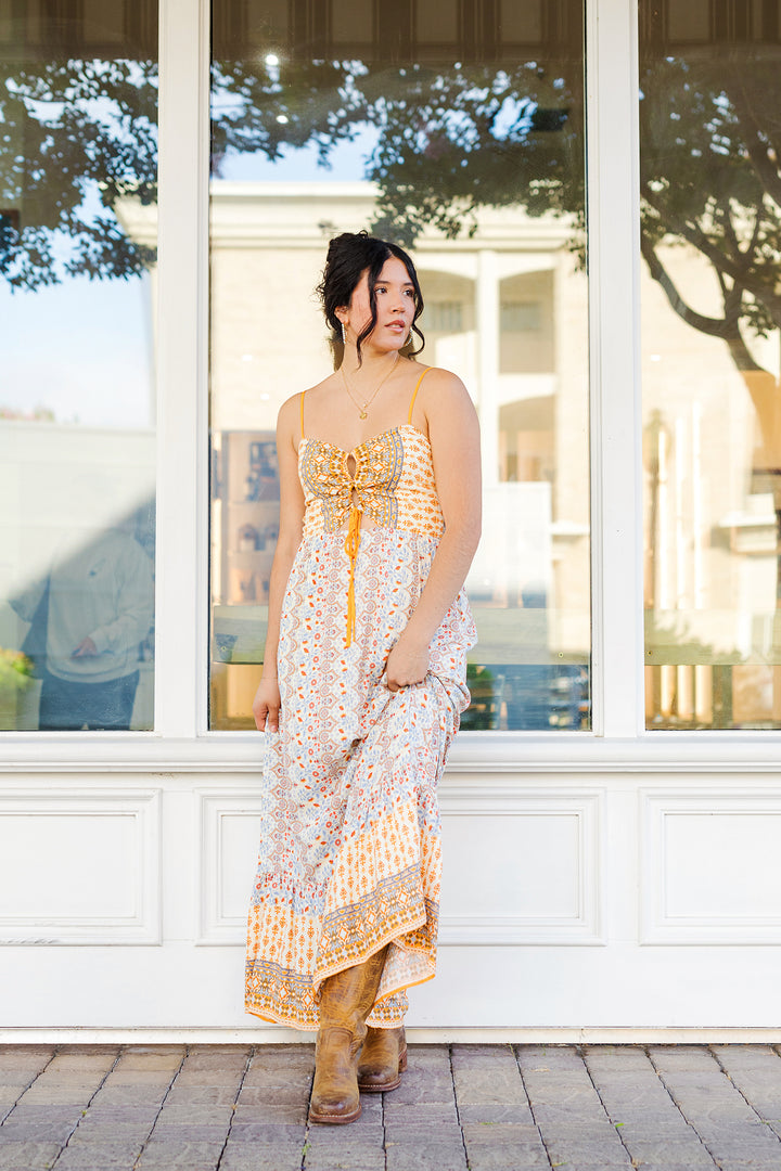 The Boho Glow Maxi Dress