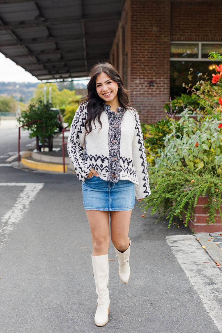 The Nomad Lines Patterned Cardigan