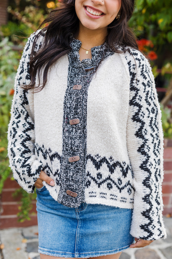 The Nomad Lines Patterned Cardigan