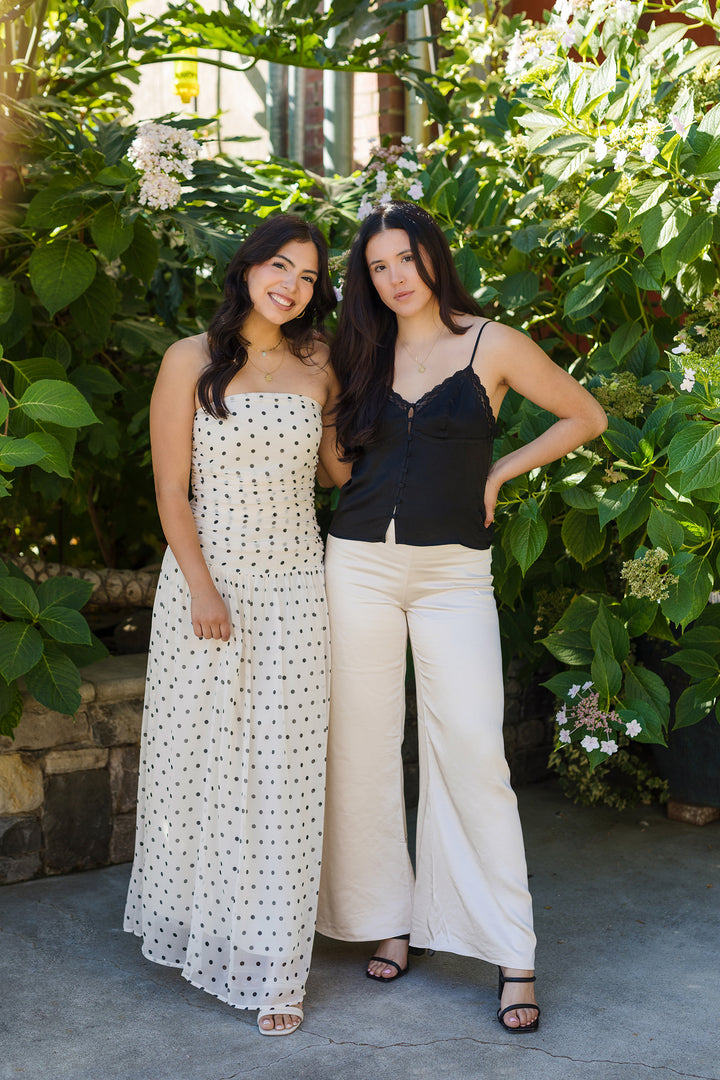 The All Eyes On You Polka Dot Drop Waist Maxi Dress