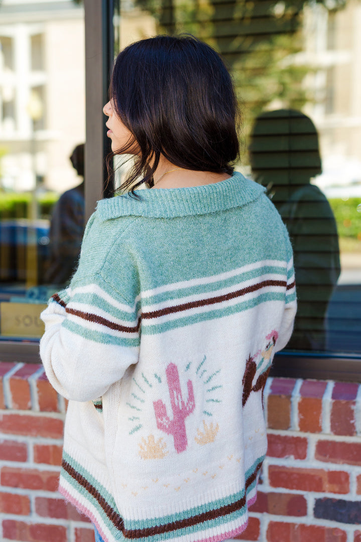 The Cowgirl Desert Zip Knit Cardigan