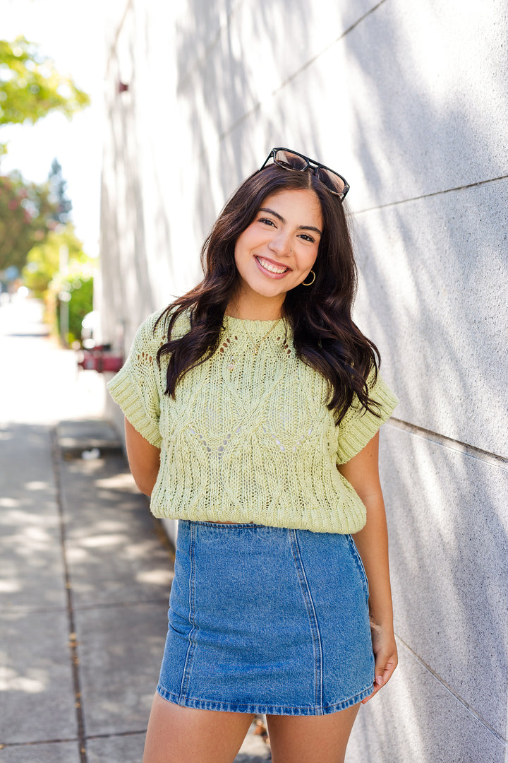 The Cable Connection Short Sleeve Sweater