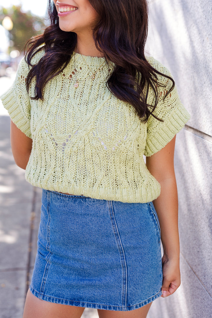 The Cable Connection Short Sleeve Sweater