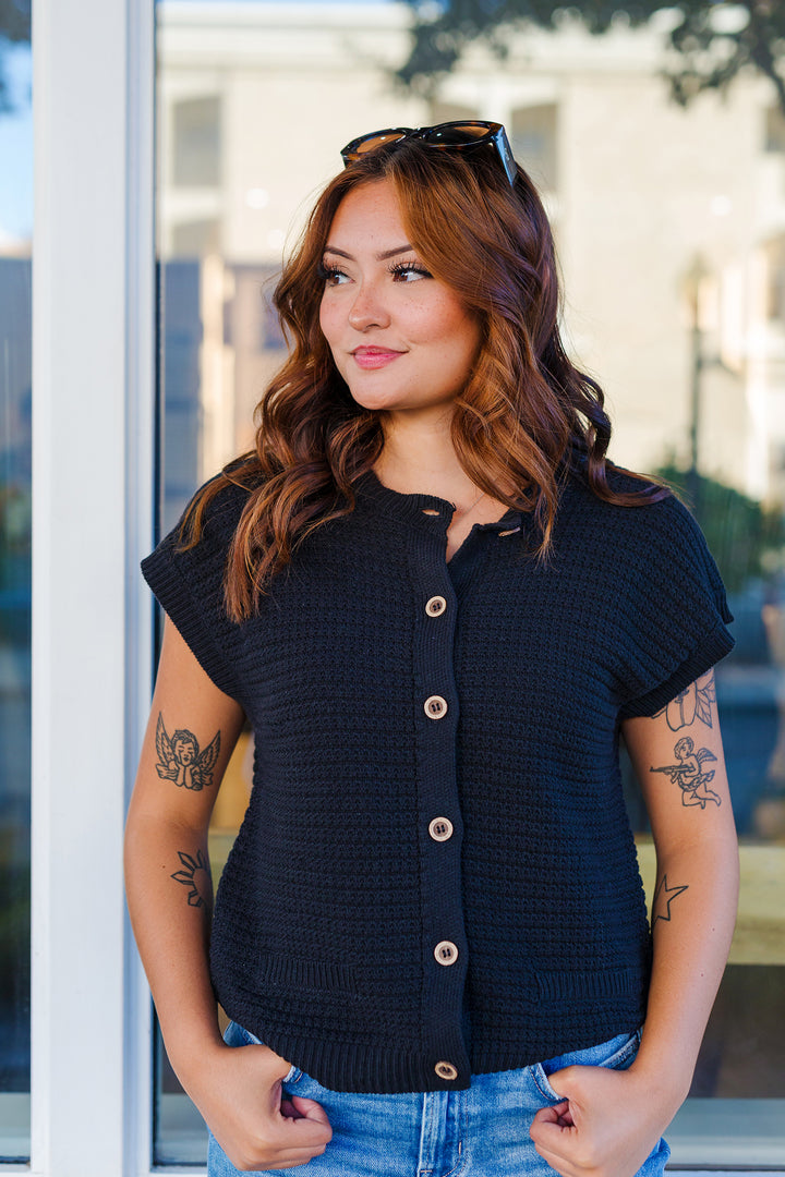 The Curtain Call Short Sleeve Cardigan