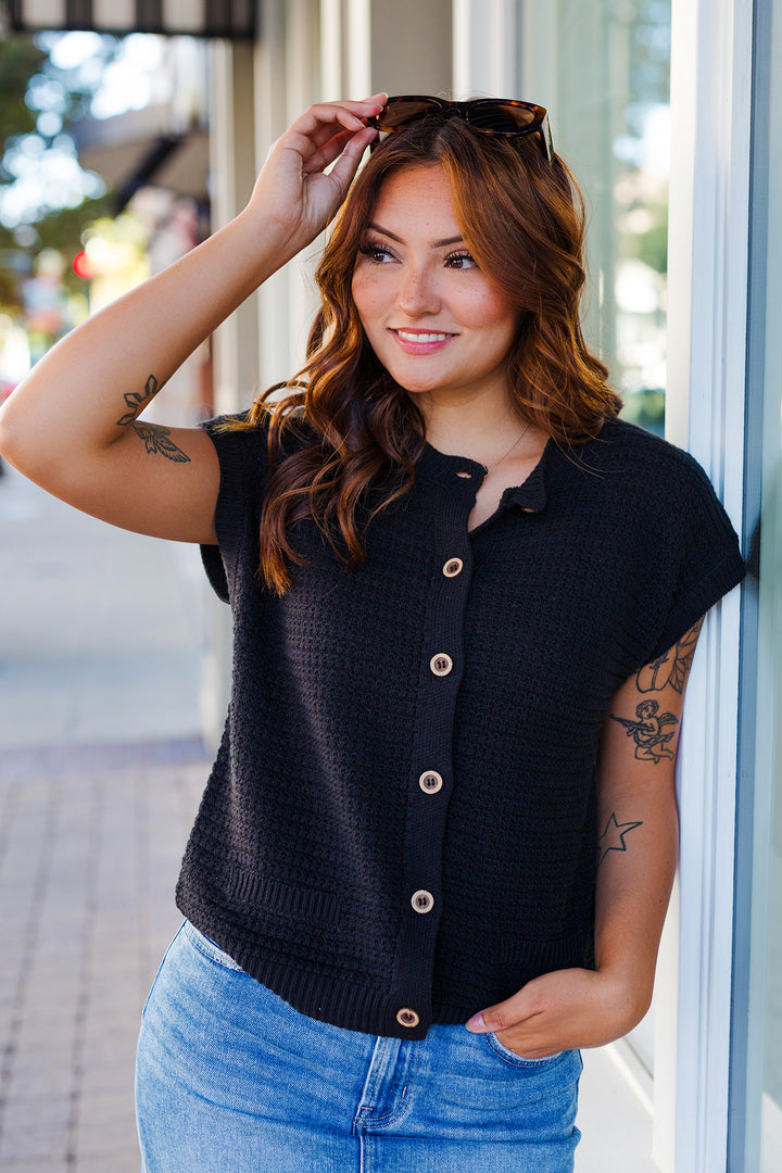 The Curtain Call Short Sleeve Cardigan