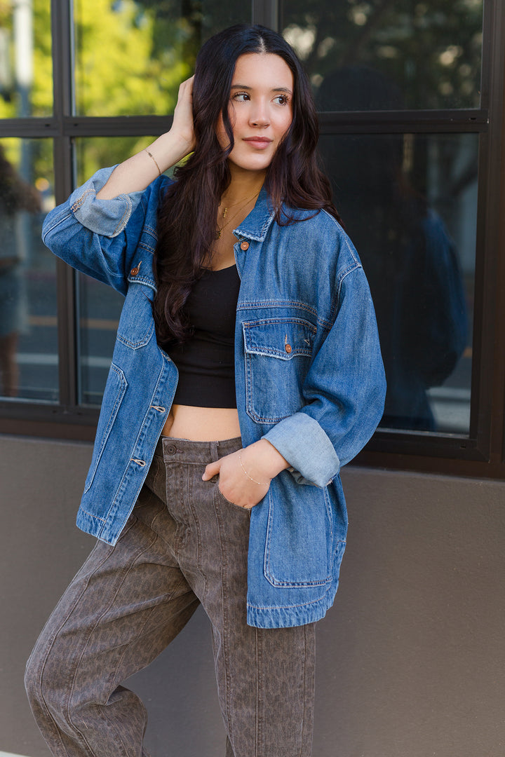 The DTLA Cheetah Seamed Barrel Jeans by Hidden