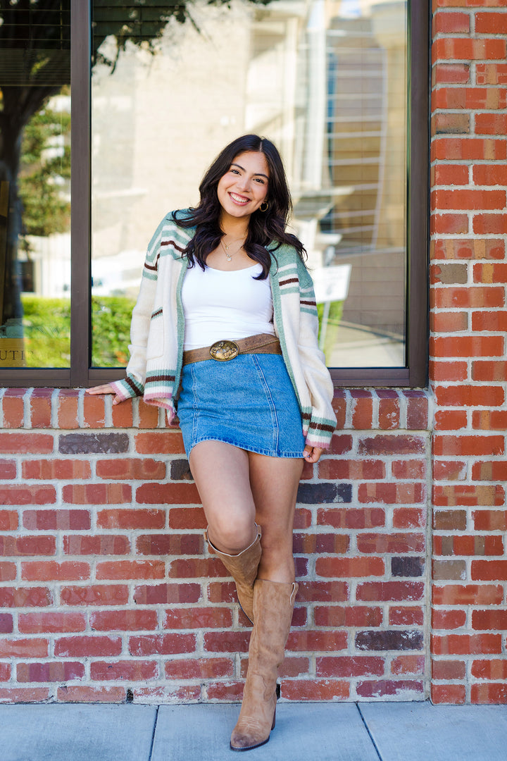 The Cowgirl Desert Zip Knit Cardigan