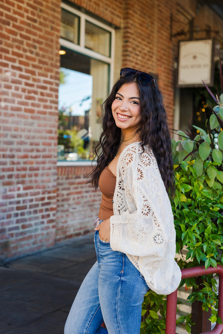 The Only In My Dreams Crochet Cardigan Top