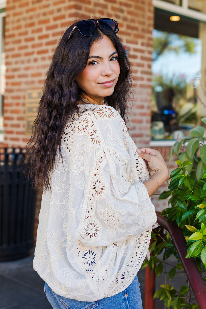 The Only In My Dreams Crochet Cardigan Top