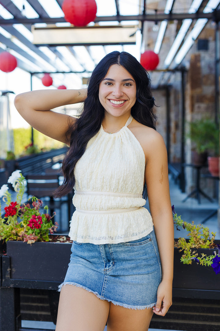 The Ribbons & Romance Halter Tie Top