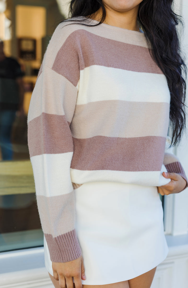 The Stripe a Pose Oversized Sweater