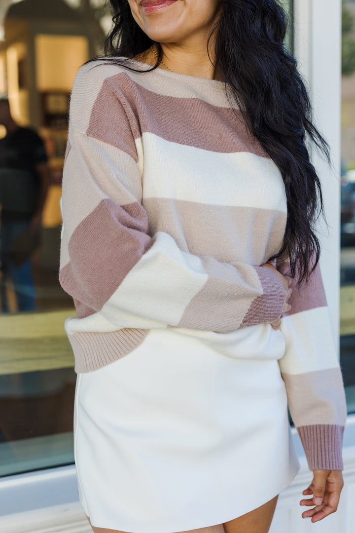 The Stripe a Pose Oversized Sweater