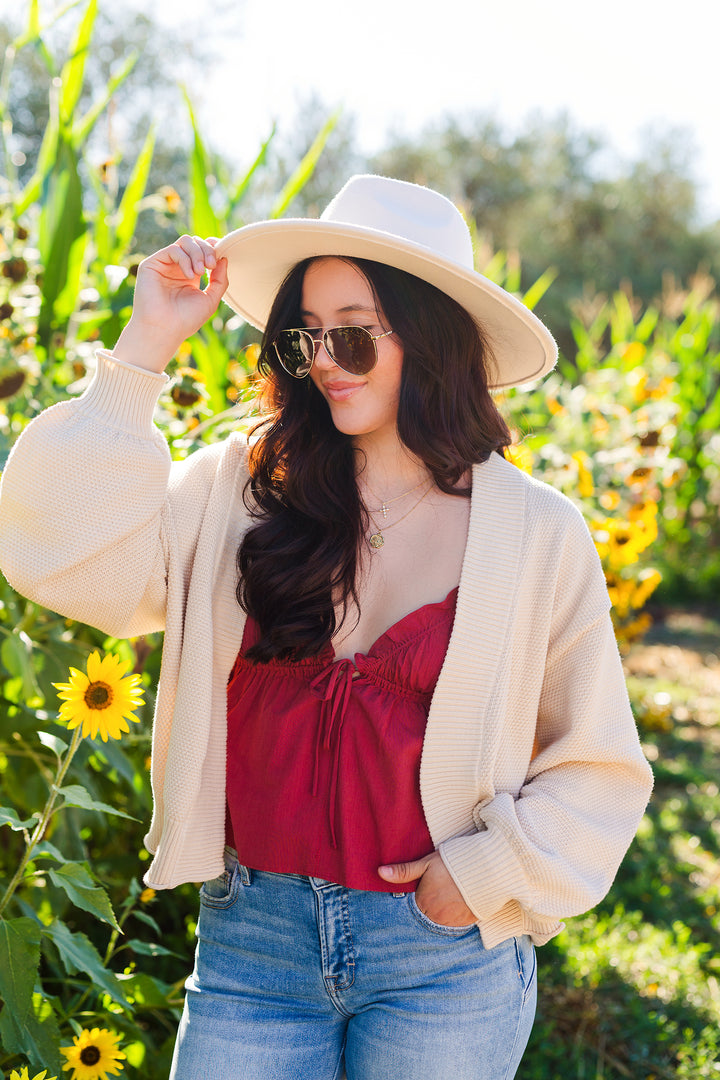 The Bubble Trouble Cropped Cardigan