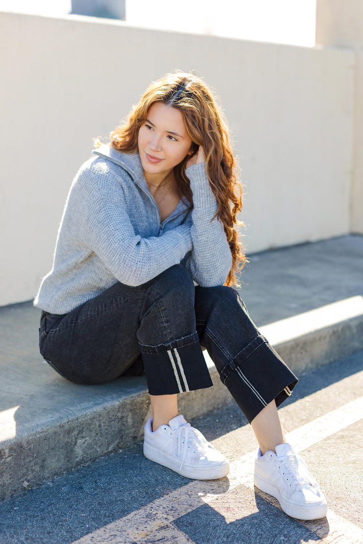 The Off The Cuff Black Denim Pants