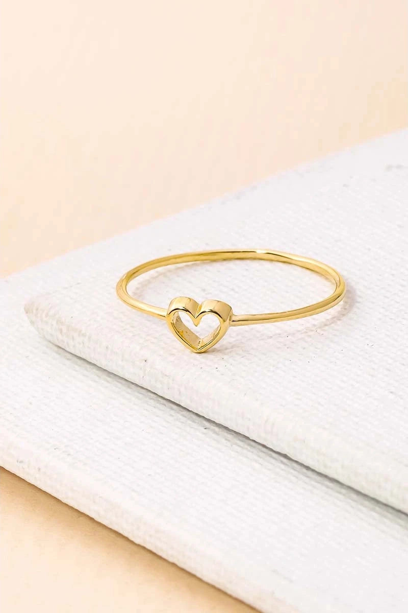 The Dainty Open Heart Ring