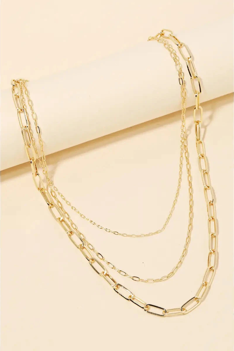 The Triple Oval Chain Link Necklace