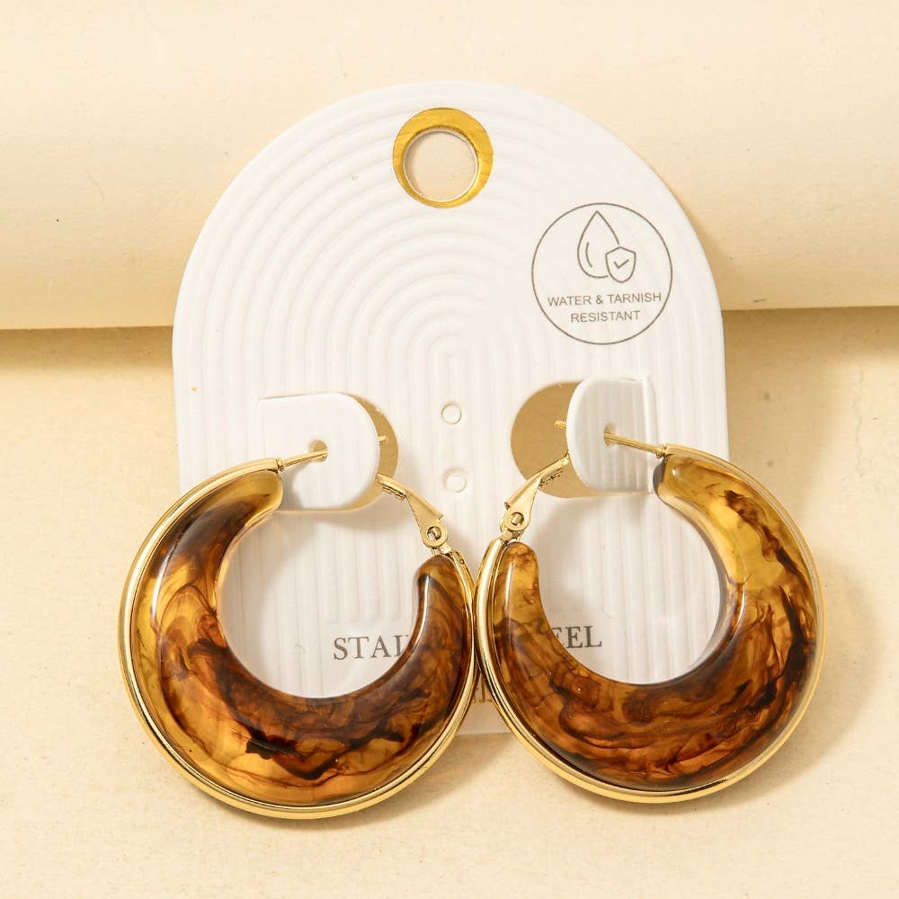The Tortoise Gold Hoop Earrings