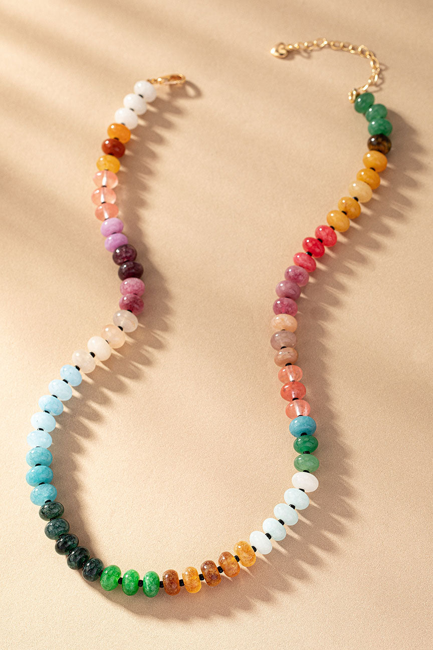 The Colorful Beaded Agate Necklace