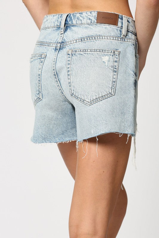 The Harlow Classic Side Slit Mom Shorts