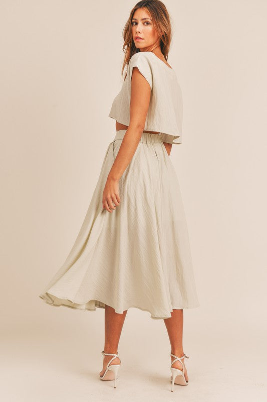 The Cassie Linen Skirt Set