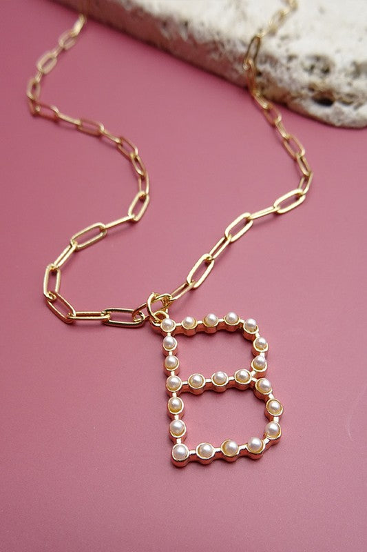 The Pearl Initial Necklace