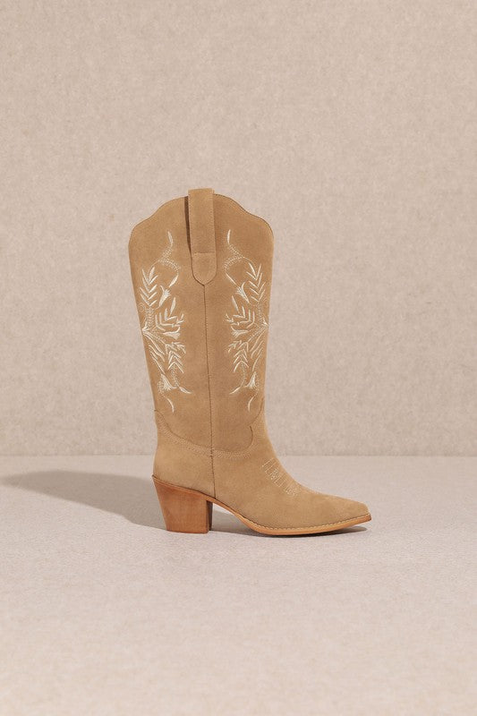 The Flora Suede Western Boots