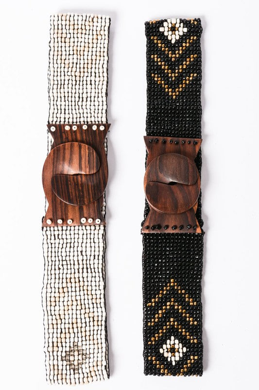 The Taos Tribal Beaded Stretch Belt