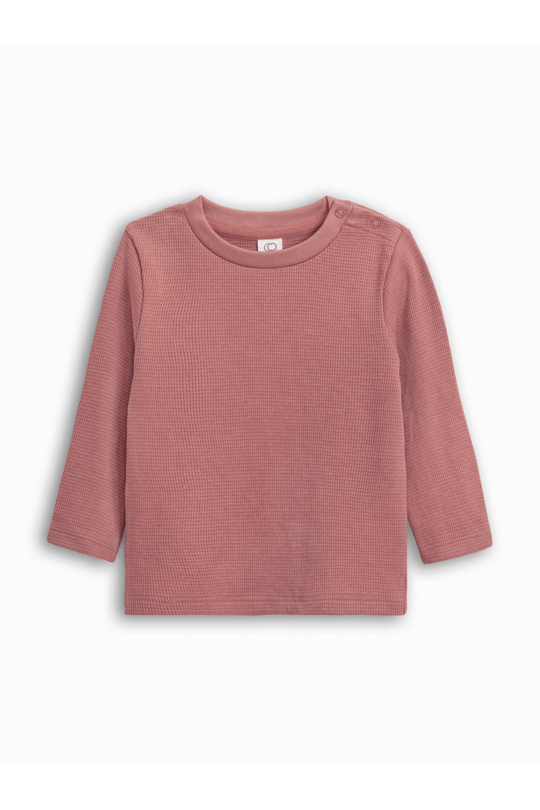 The Mesa Rouge Waffle Knit Shoulder Snap Top