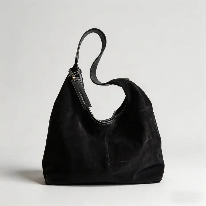 The Vintage Suede Hobo Shoulder Bag