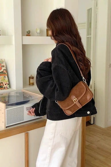 The All In A Day Suede Crossbody Bag