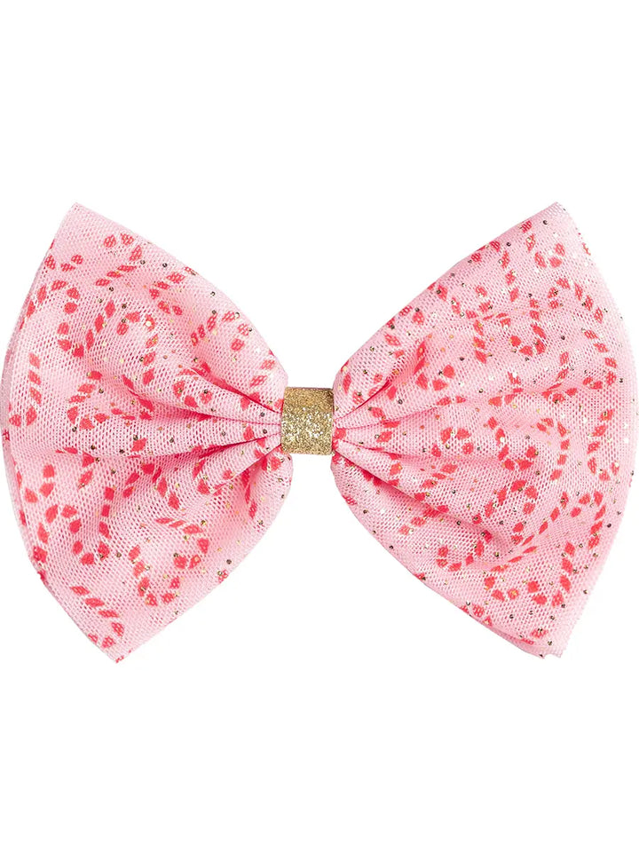 The Girls Candy Cane Christmas Hair Bow Clip