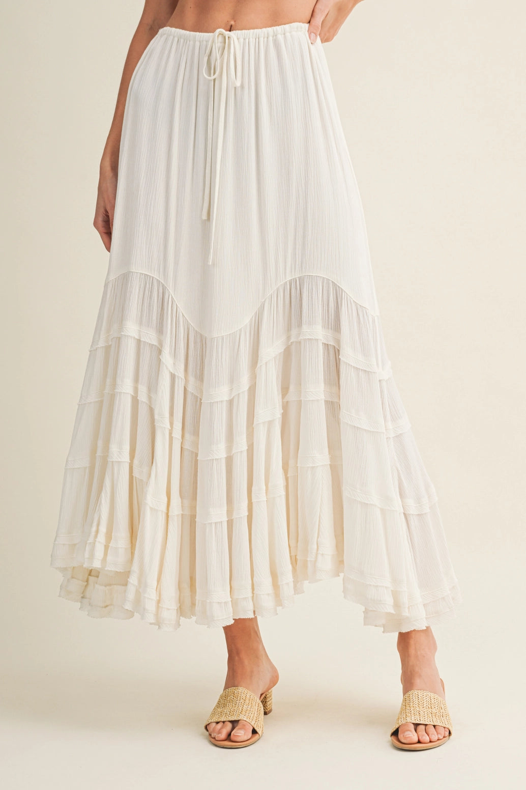 The Cascade Effect Tiered Maxi Skirt